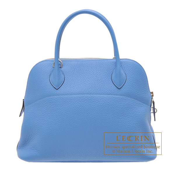 hermes miniberline bag in blue paradis, silver cdc, cartier