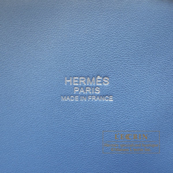 Hermes Evelyne III GM Clemence Bag in Blue Paradise