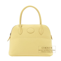 Hermes　Bolide bag 27　Jaune Poussin　Epsom leather　Silver hardware