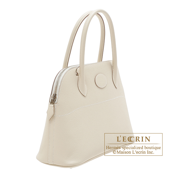 HERMES 'Bolide' Large Handbag in White Epsom Leather