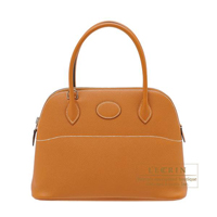 Hermes　Bolide bag 27　Toffee　Epsom leather　Silver hardware