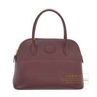 Hermes　Bolide bag 27　Bordeaux　Epsom leather　Gold hardware