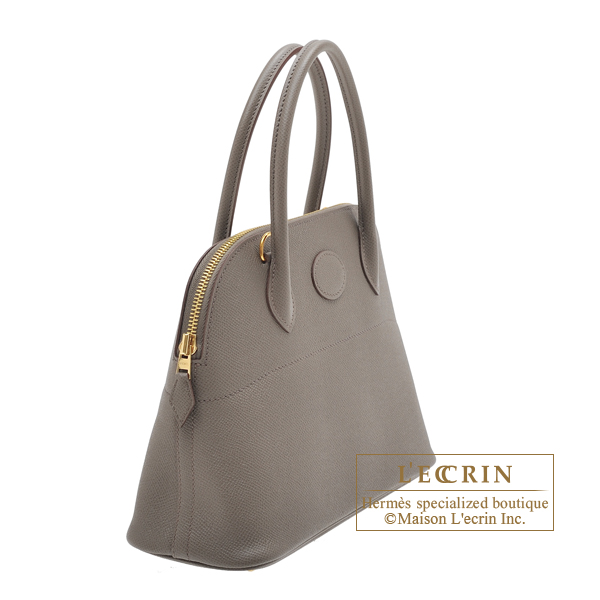 Hermes Bolide bag 27 Etain Epsom leather Gold hardware | L'ecrin ...