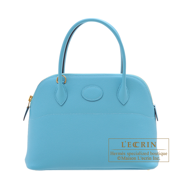 Hermes　Bolide bag 27　Blue du nord　Epsom leather　Gold hardware