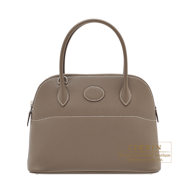 Hermes　Bolide bag 27　Etoupe grey　Epsom leather　Silver hardware