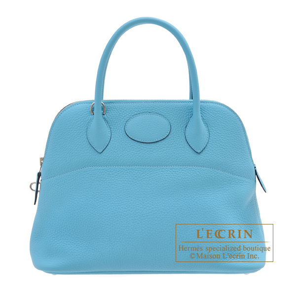 Hermes　Bolide bag 31　Blue du nord　Clemence leather　Silver hardware