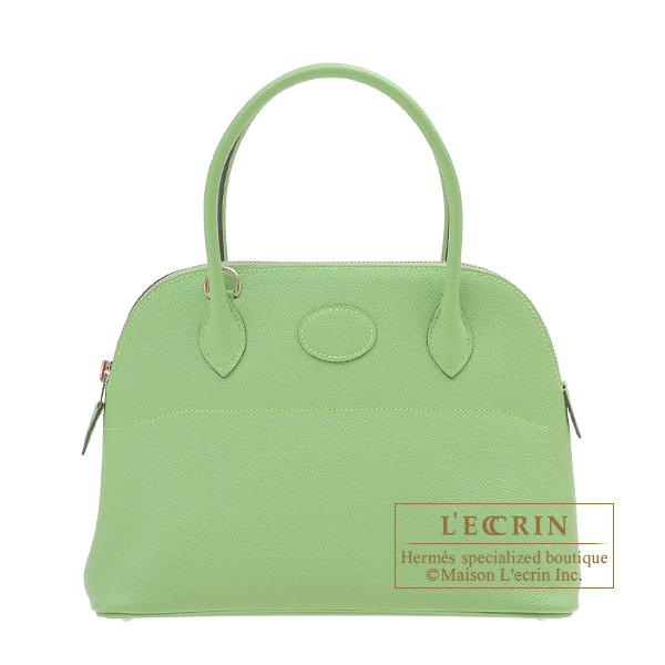 Hermes　Bolide bag 27　Vert criquet　Epsom leather　Silver hardware