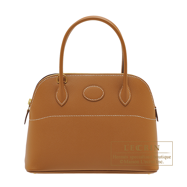 Hermes Bolide bag 35 Gold Clemence leather Silver hardware