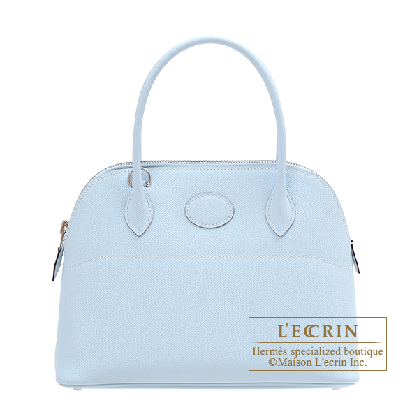 Hermes　Bolide bag 27　Blue brume　Epsom leather　Silver hardware