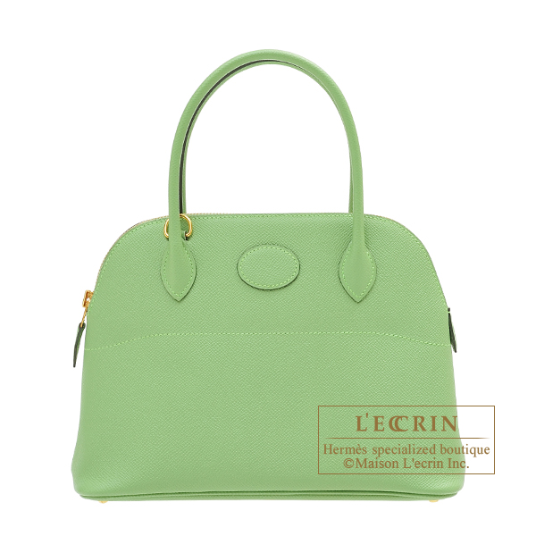 Hermes　Bolide bag 27　Vert criquet　Epsom leather　Gold hardware