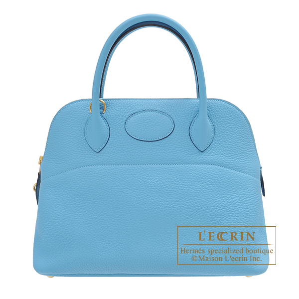 Hermes　Bolide bag 31　Blue du nord　Clemence leather　Gold hardware