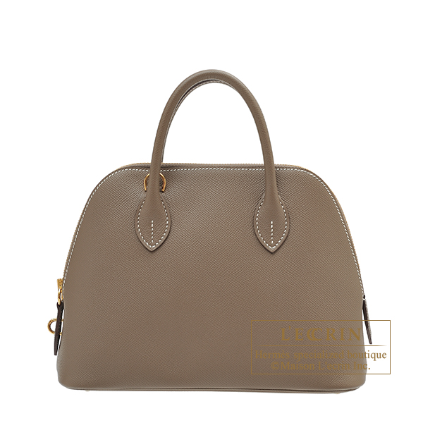 Hermes　Bolide bag 1923 25　Etoupe grey　Epsom leather　Gold  hardware