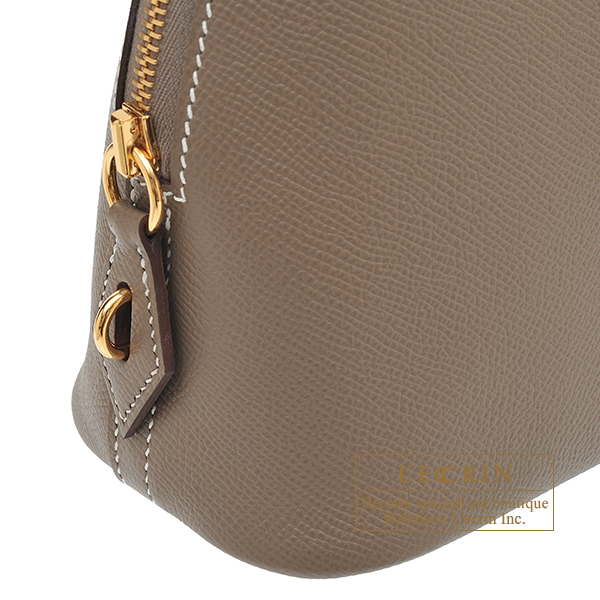 Hermes Bolide bag 1923 25 Etoupe grey Epsom leather Gold hardware