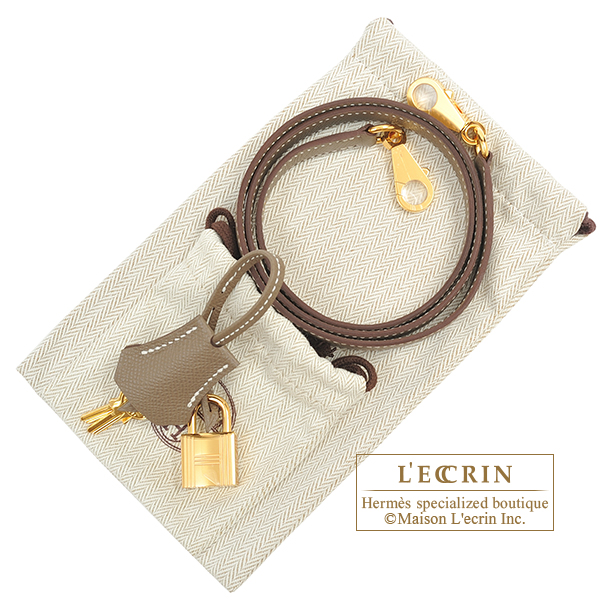 Hermes Bolide 1923 Mini 25 Bag Etoupe Gold Hardware Epsom Leather –  Mightychic