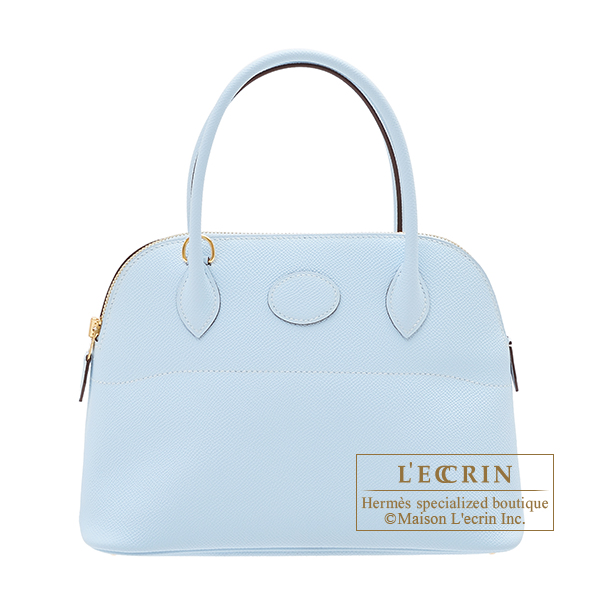 Hermes　Bolide bag 27　Blue brume　Epsom leather　Gold hardware