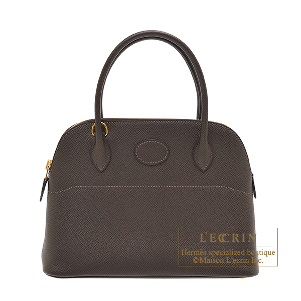 Hermes　Bolide bag 27　Ebene　Epsom leather　Gold hardware