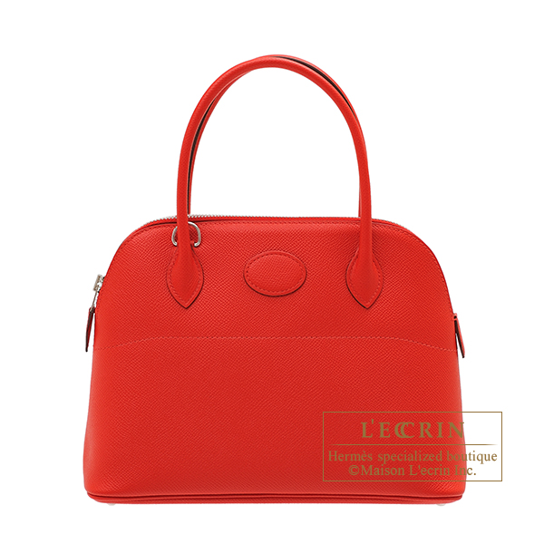 Hermes　Bolide bag 27　Rouge coeur　Epsom leather　Silver hardware