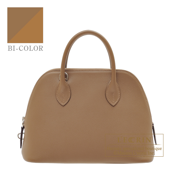 Hermes　Bolide bag 1923 Verso 25　Beige de weimar/　Biscuit　Evercolor leather　Silver hardware