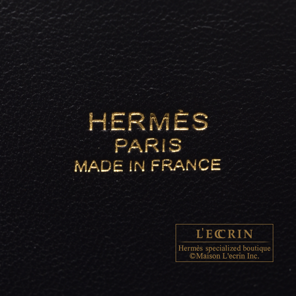 Hermes Black Chevre Mysore Gold Plated Mini Bolide 1923 Bag