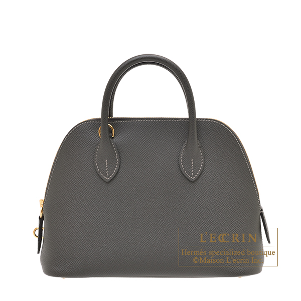 Hermes　Bolide bag 1923 25　Graphite　Epsom leather　Gold  hardware