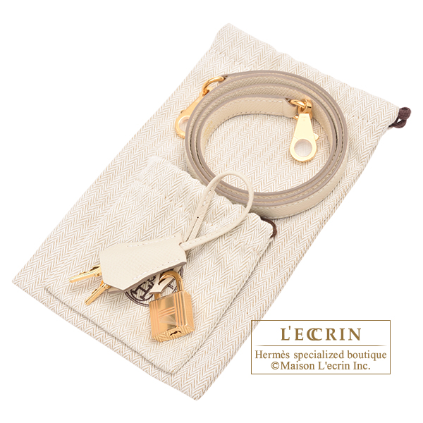 HERMES Bolide 1923 25 Gold Epsom GHW B - Timeless Luxuries