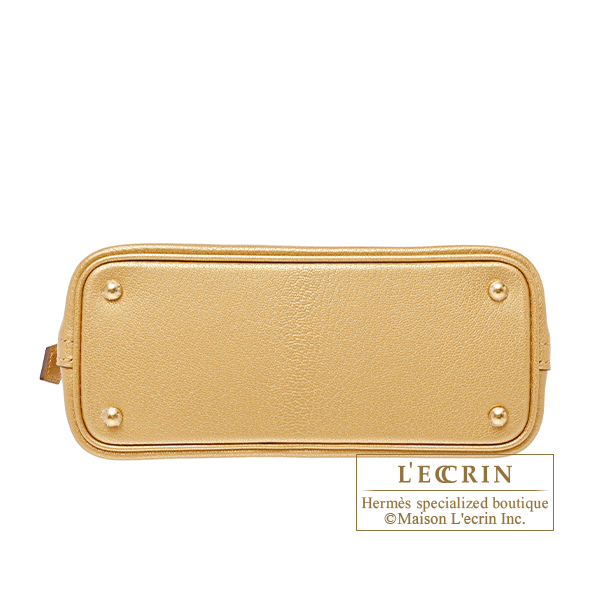Hermes Bolide bag 1923 mini Dore Chevre chamkila goatskin Champagne gold hardware