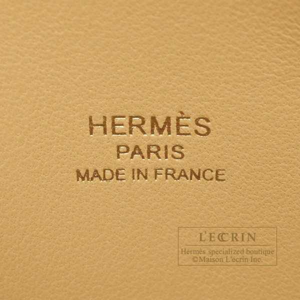 Hermes Bolide bag 1923 mini Dore Chevre chamkila goatskin Champagne gold hardware