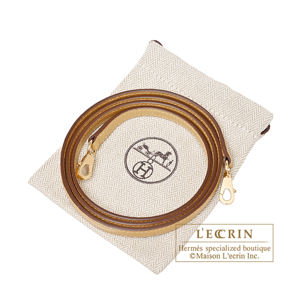 Hermes Bolide bag 1923 mini Dore Chevre chamkila goatskin Champagne gold hardware