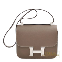 Hermes　Constance 24　Etoupe grey　Epsom leather　Silver hardware