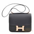 Hermes　Constance 24　Black　Epsom leather　Rose gold hardware