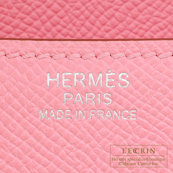 Hermes Constance 24 in Rose Confetti: Epsom