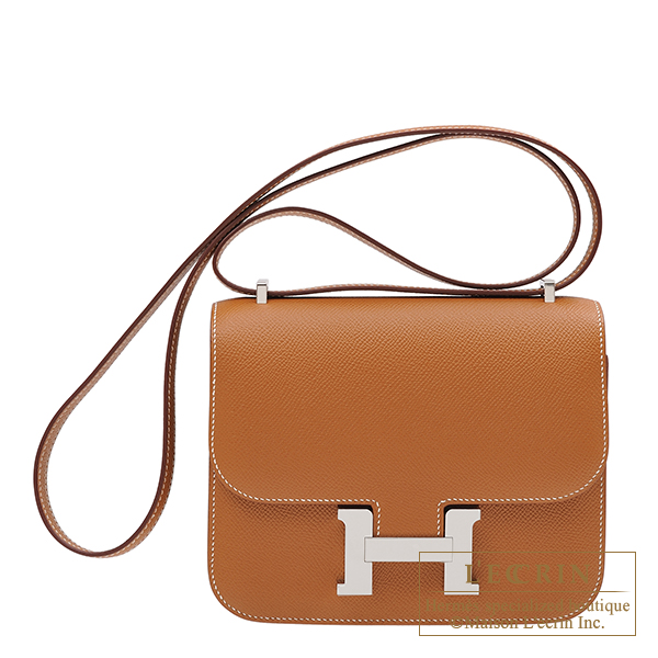 Hermes　Constance mini　Gold　Epsom leather　Silver hardware