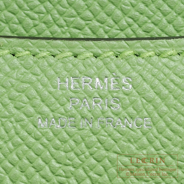 Hermes Constance mini Vert criquet Epsom leather Silver hardware