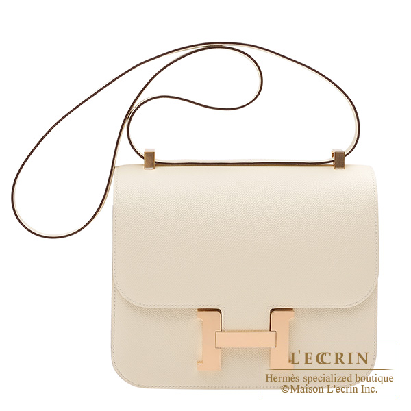 Hermes　Constance 24　Nata　Epsom leather　Rose gold hardware