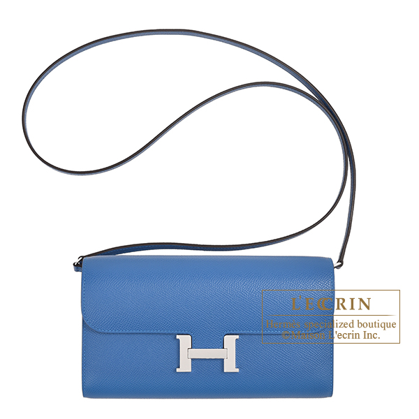 Hermes Constance Long To Go Mykonos Epsom leather Silver hardware