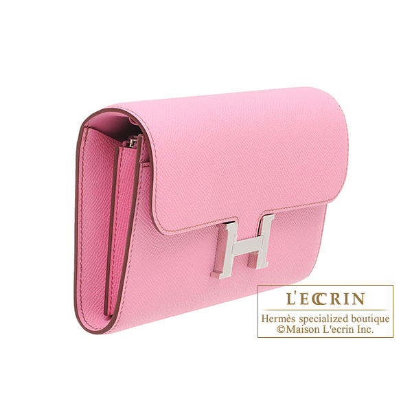 Hermes Constance To Go Wallet Epsom Pink 21809059