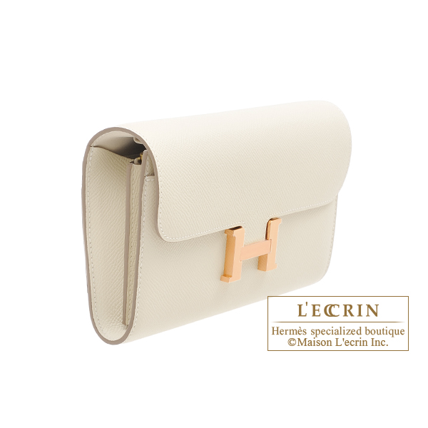 Hermes Constance Long To Go Wallet Black Rose Gold Hardware Epsom