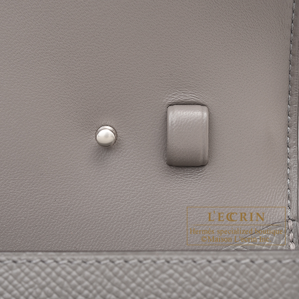 Hermes Mini Kelly II Epsom 0L Gris Meyer SHW Stamp U