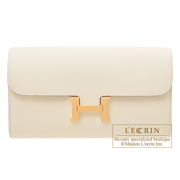 HERMES Constance Mini Nata Shoulder Bag Epsom leather Beige Used Women U  GHW