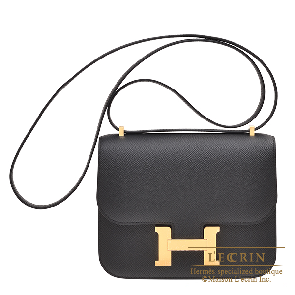 Hermes　Constance mini　Mirror　Black　Epsom leather　Gold hardware