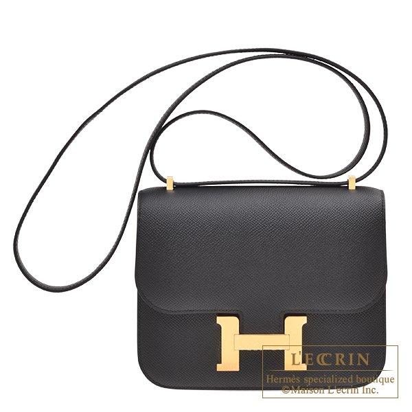 Hermes Constance mini Mirror Black Epsom leather Gold hardware