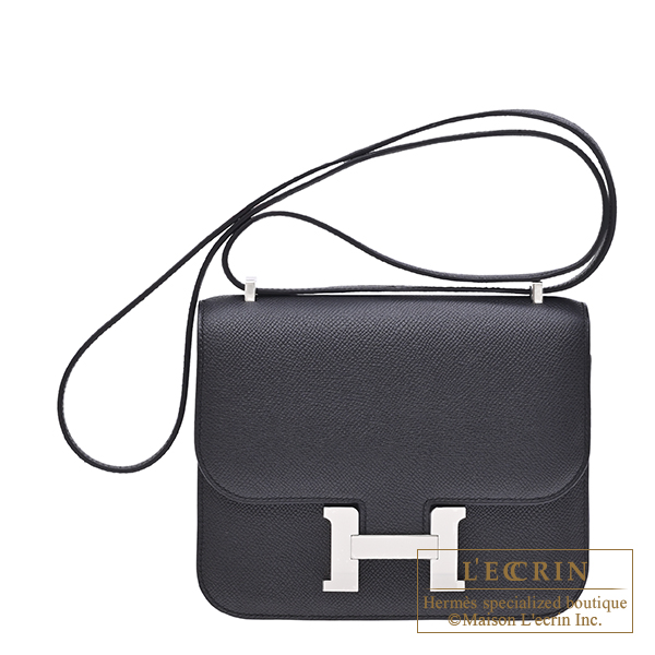 Hermes　Constance mini　Mirror　Black　Epsom leather　Silver hardware