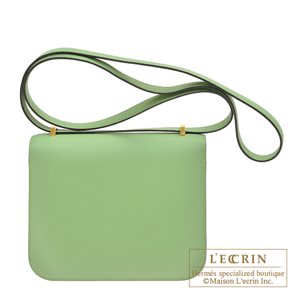 🌱 Dreamy Constance 24 in Vert Criquet Epsom leather, GHW. 🍀 Summon your  inner fashion it-girl with this brand new 2020 color! 💚💭 . . . . #hermes, By Ginza Xiaoma
