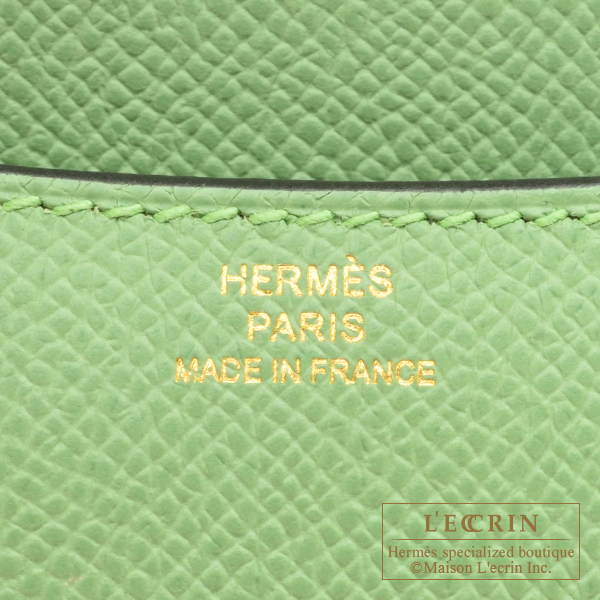 Hermes Kelly Mini Vert Criquet Epsom GHW, Mini Everlyne Black