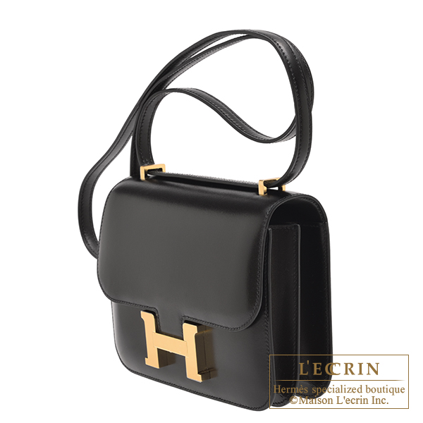 hermes constance black gold
