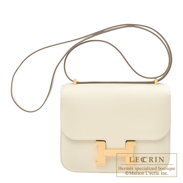 Hermes　Constance mini　Mirror　Craie　Epsom leather　Gold hardware