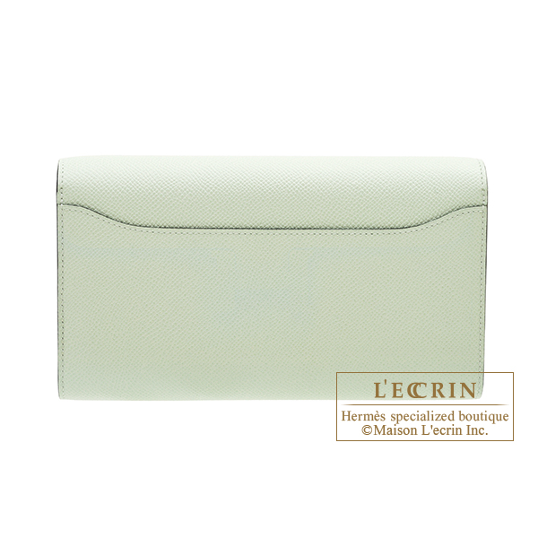 NEW! HERMES Calvi Duo card holder In Vert Fizz/Vert Yucca Accessories