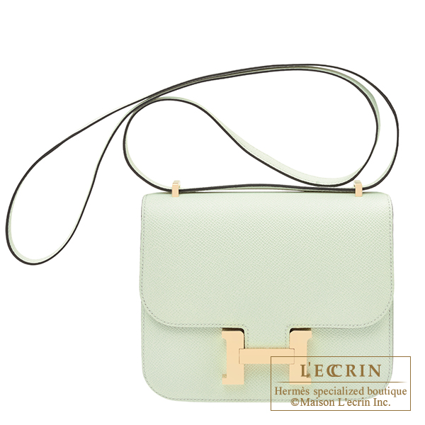 Hermes　Constance mini　Mirror　Vert fizz　Epsom leather　Champagne gold hardware