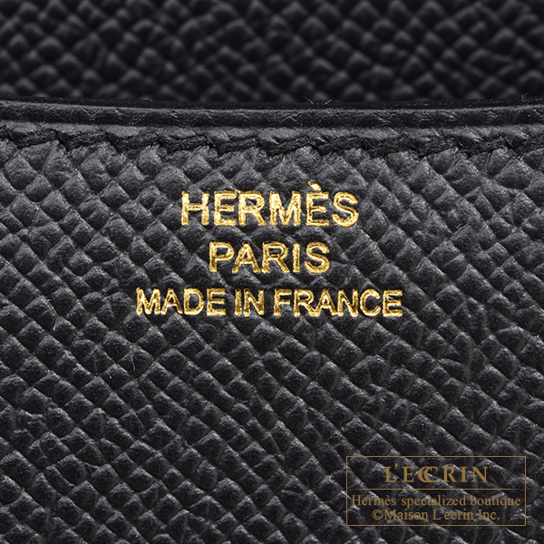 Hermes Constance 24 Black Epsom leather Rose gold hardware