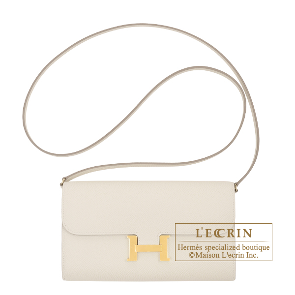 Hermes　Constance Long To Go　Craie　Epsom leather　Gold hardware